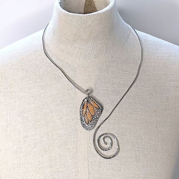 Handmade Porcelain And Sterling Mexican Statement Choker